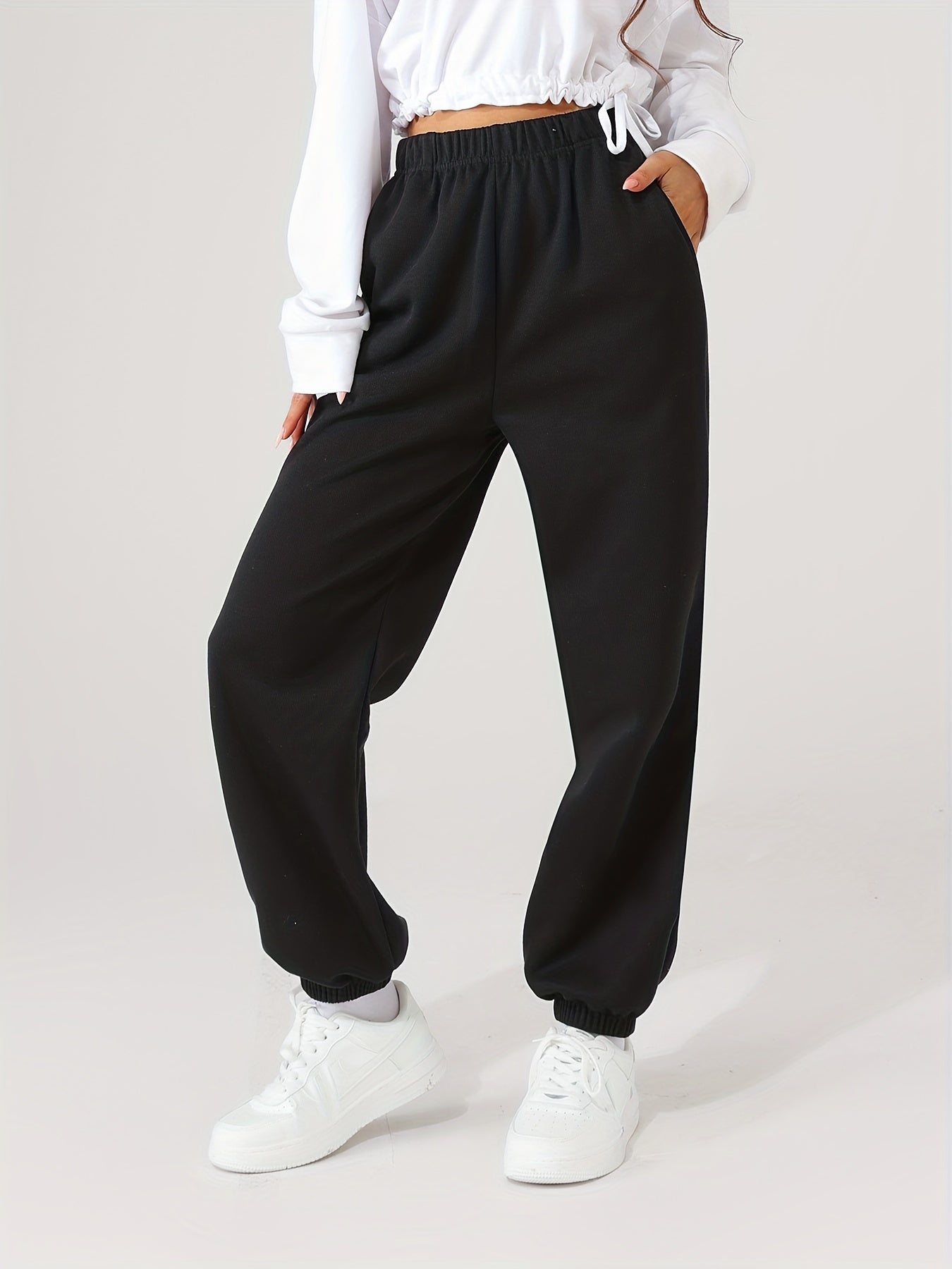 Women's High Waist Sweatpants Autumn Winter Jogger Pants
