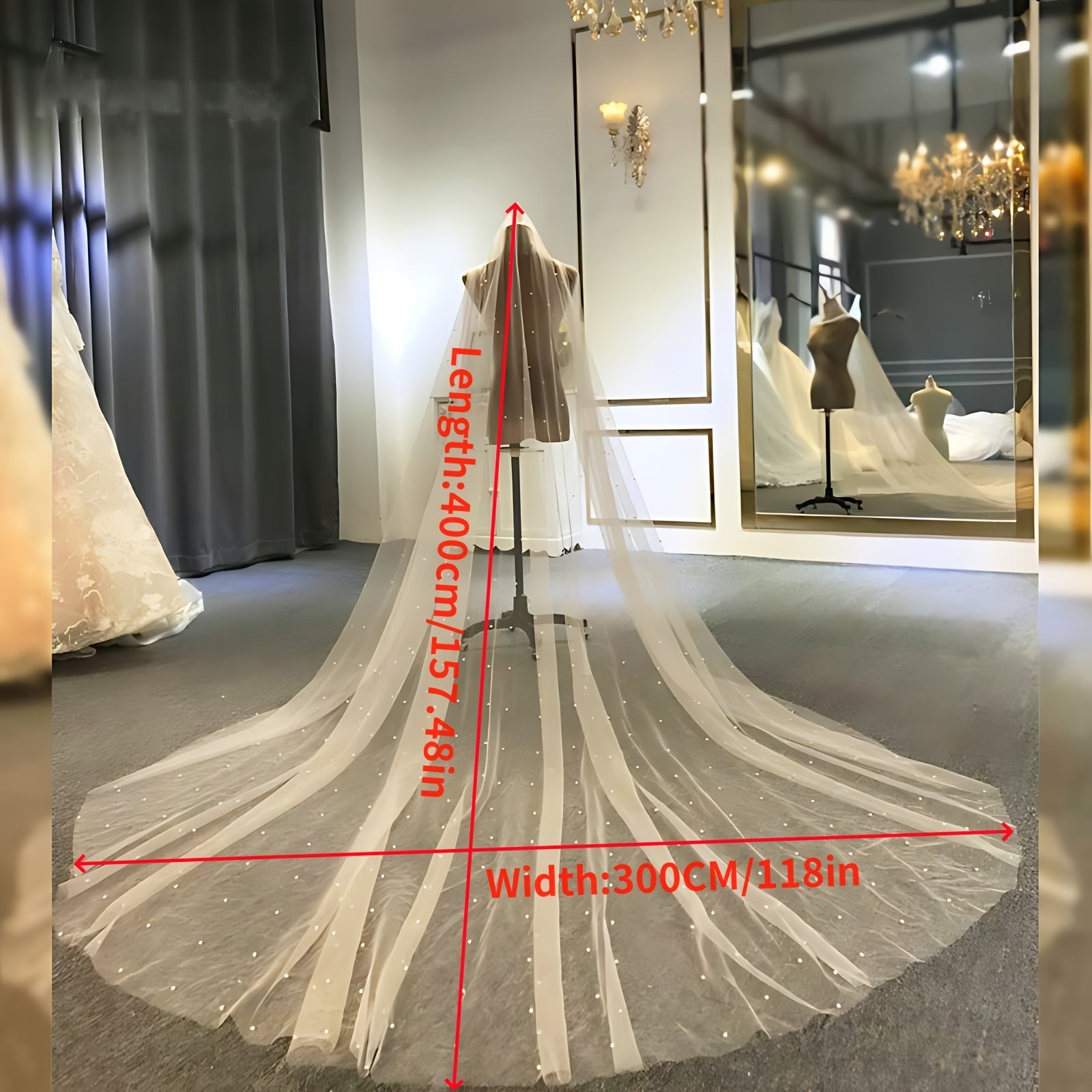 Bridal Veil 4x3m with Comb Wedding Accessories