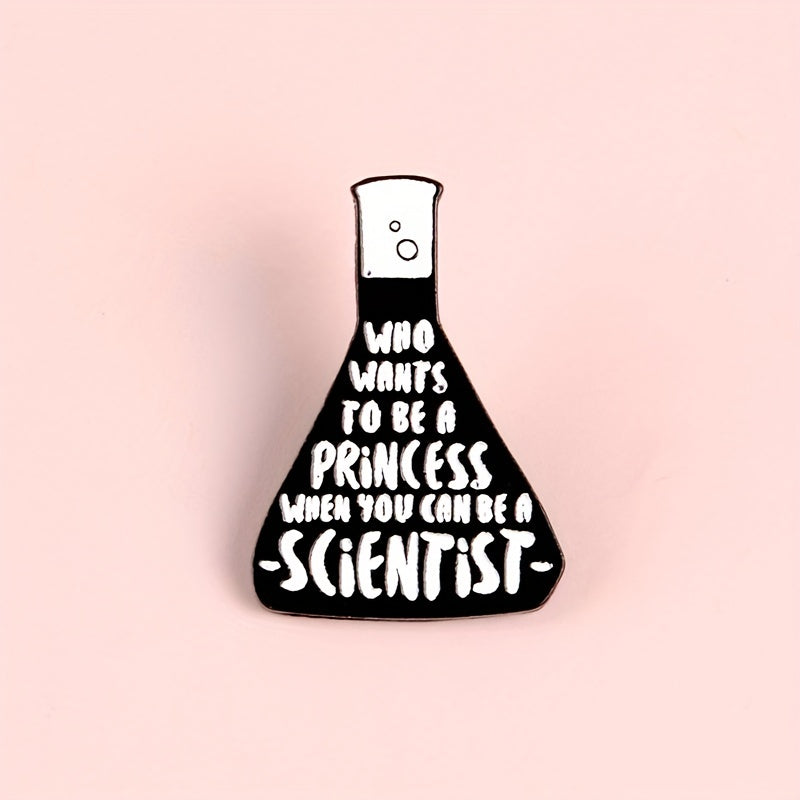 Science And Coffee Enamel Brooches Metal Pins Badges For Friends