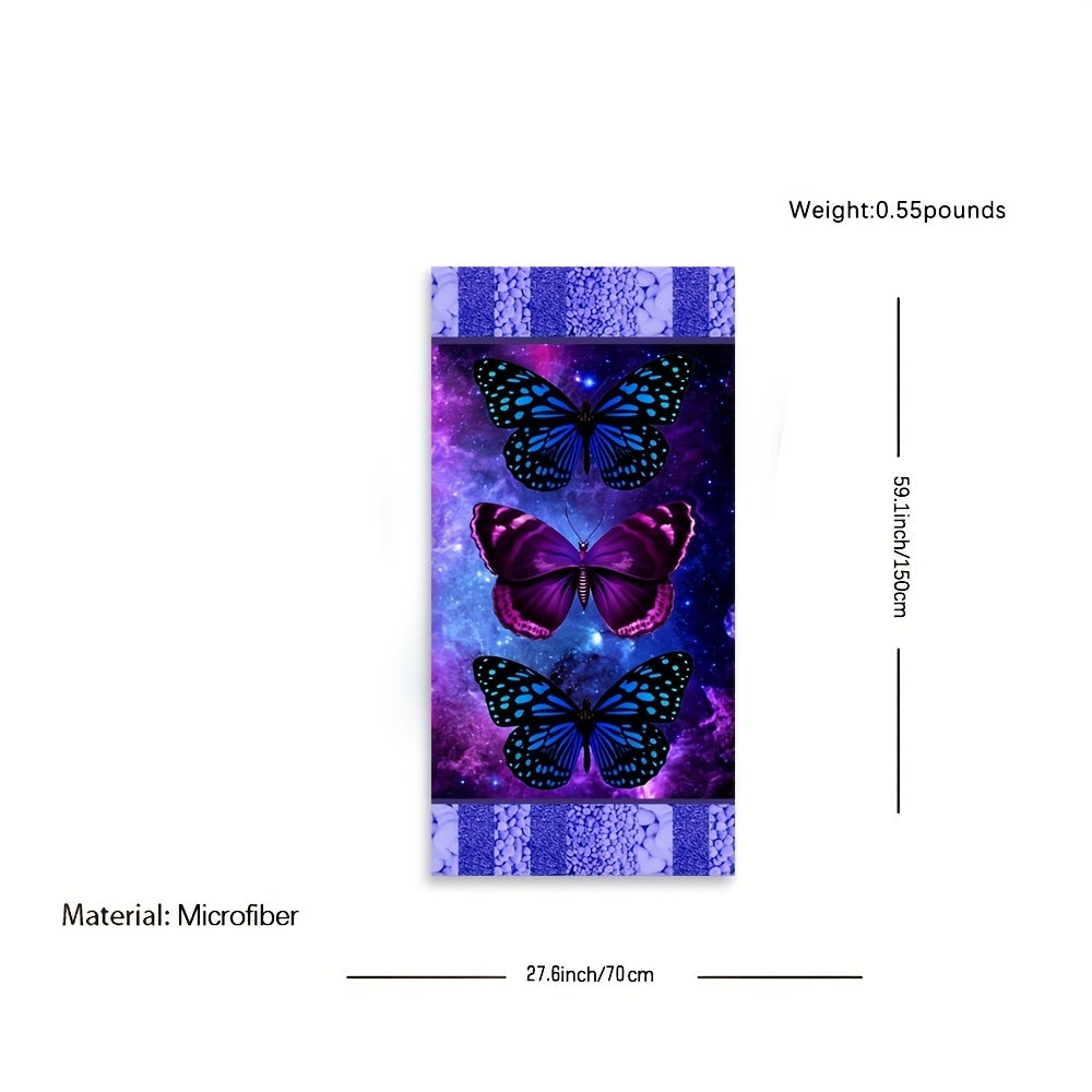 Butterfly Pattern Beach Towel Quick Drying Soft Absorbent