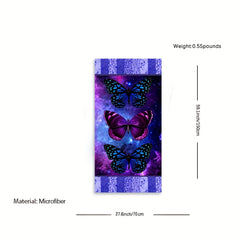 Butterfly Pattern Beach Towel Quick Drying Soft Absorbent