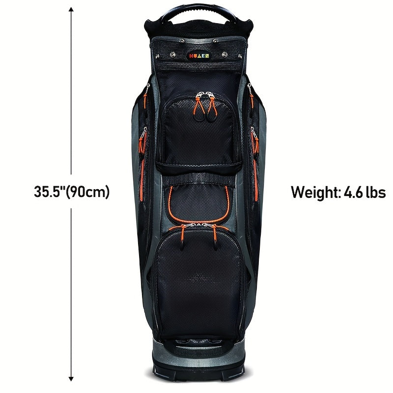 HUAEN Golf Cart Bag 14 Dividers Waterproof Lightweight 4 6lbs Cart Bag Rain Cove