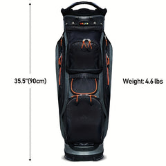 HUAEN Golf Cart Bag 14 Dividers Waterproof Lightweight 4 6lbs Cart Bag Rain Cove