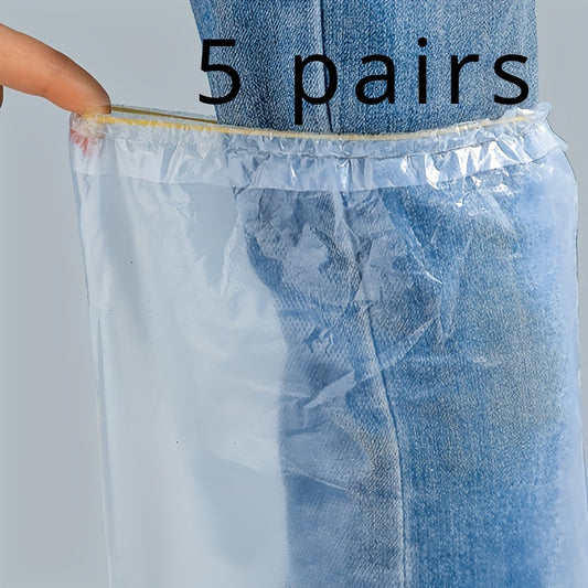 Disposable Waterproof Rain Shoe Covers Anti Slip Thickened Leg Covers