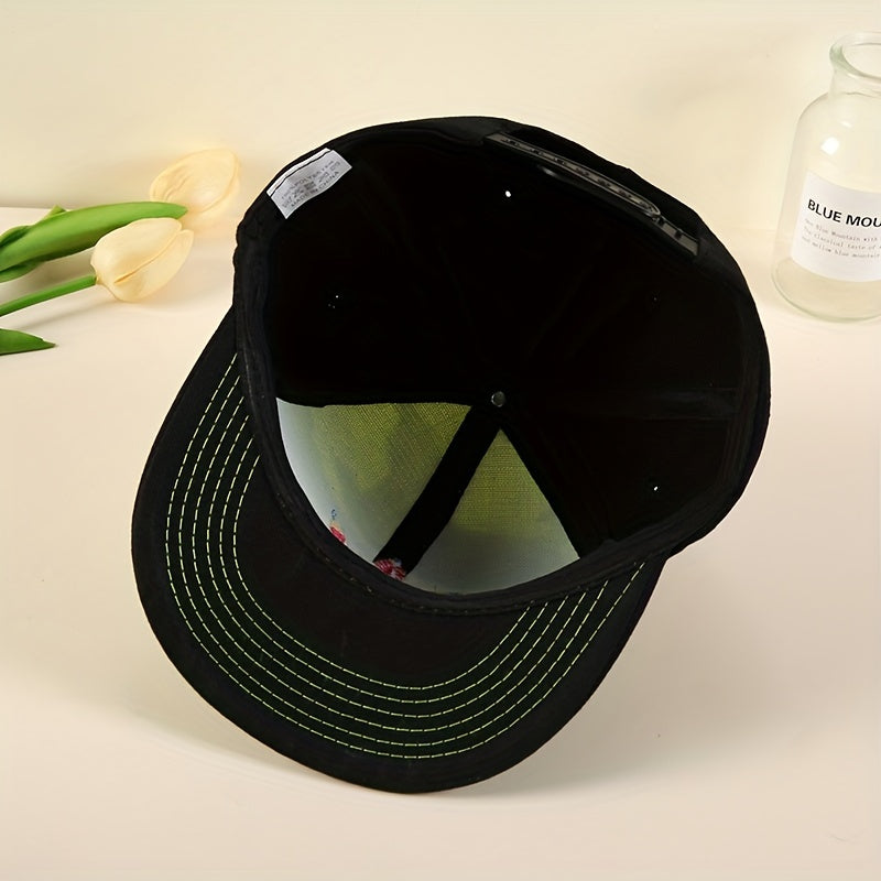 Leaf Embroidery Snapback Hat Camouflage Baseball Cap Unisex Sunscreen