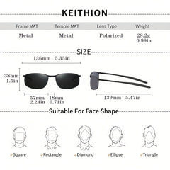 KEIHION Polarized Sports Sunglasses Metal Frame UV400