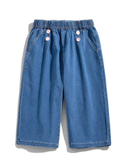 Girl's Summer Loose Thin Casual Jeans Pants