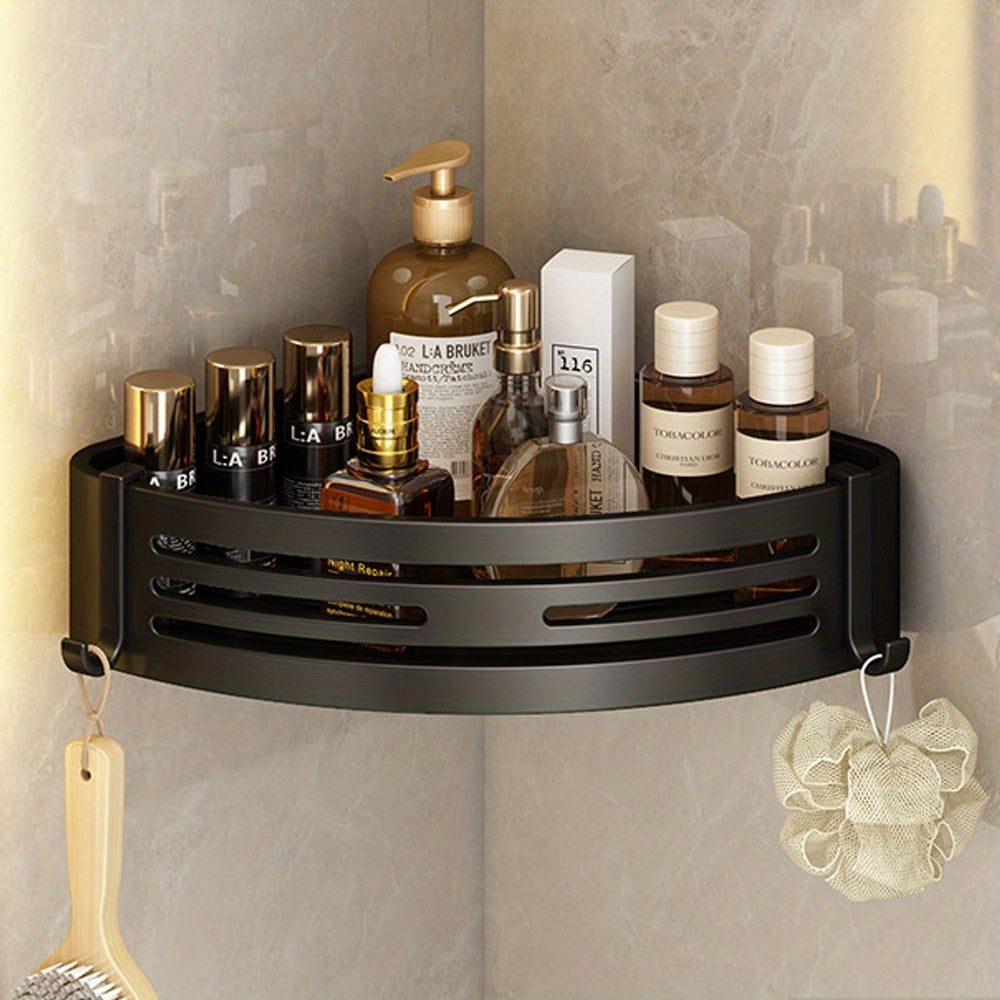 Aluminum Corner Shower Caddy Wall Mounted Bathroom Storage Rack