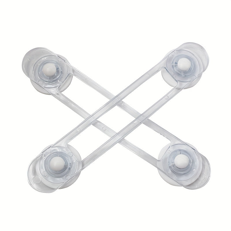 10pc Transparent Strap Drawer Lock Child Safety Finger Protection Locks