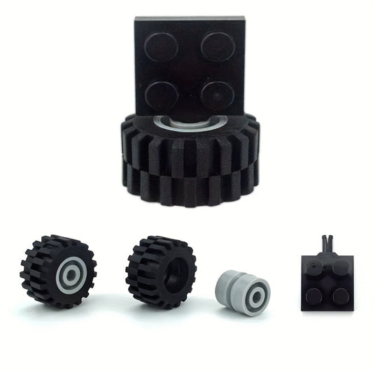 48/80pcs Building Blocks Mini Wheel Tire Set Car Tire Construction Blocks