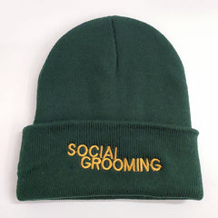 Letter Embroidered Knitted Hat Brimless Unisex Cap
