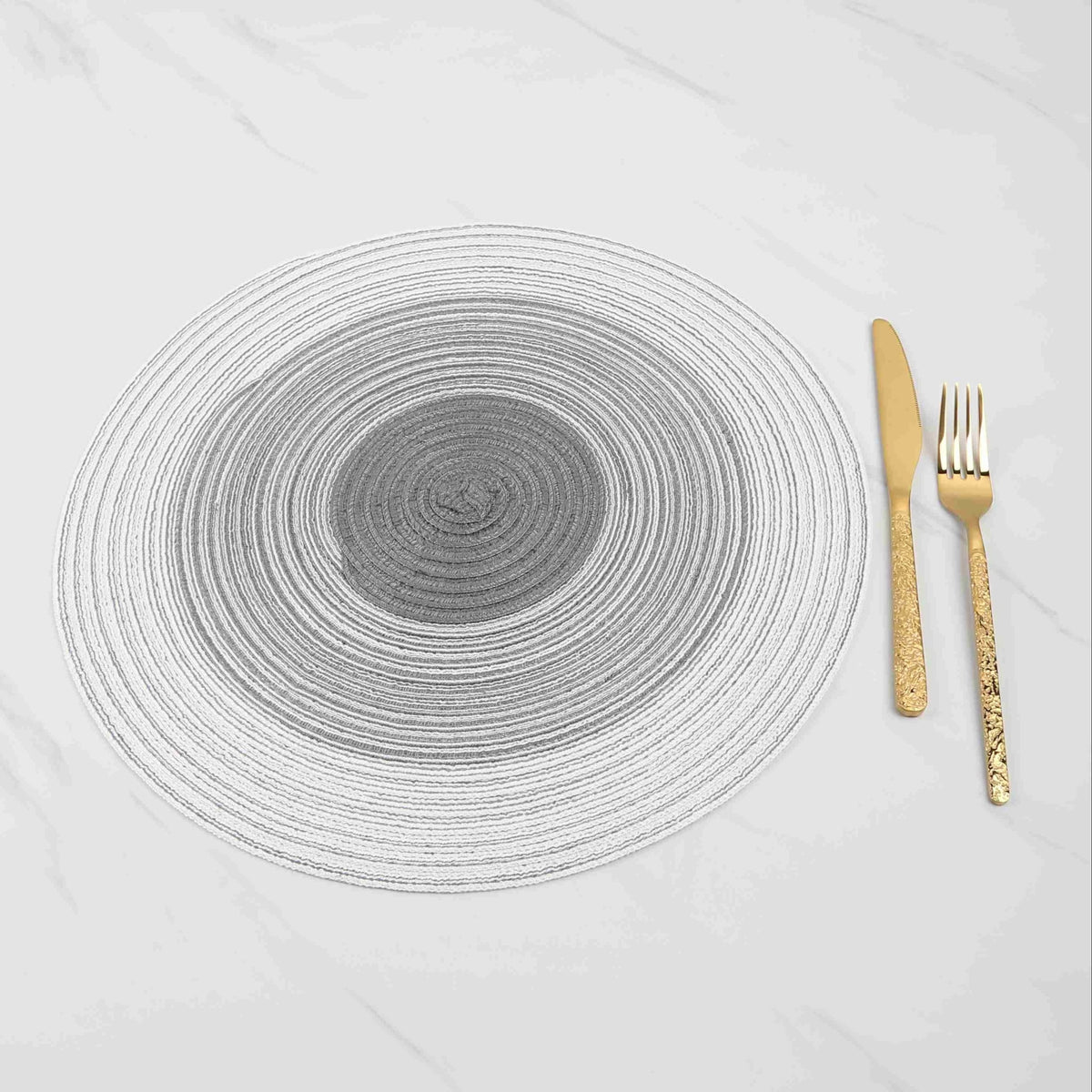 4pcs Gradient Round Table Placemats Nordic Style Table Decoration Mat