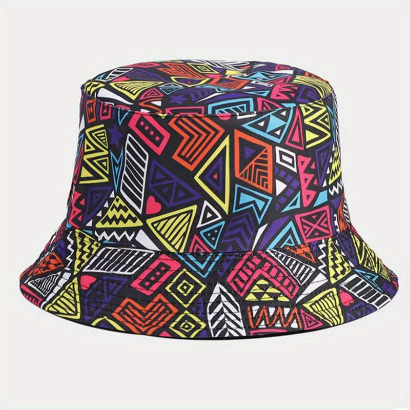 Men's Big Head Double Sided Fisherman Hat Sunshade Sunscreen Basin Hat