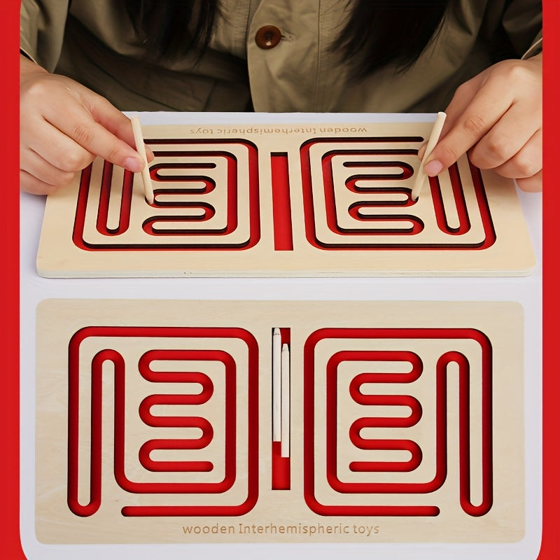 Wooden Maze Fun Puzzle Toy for Kids