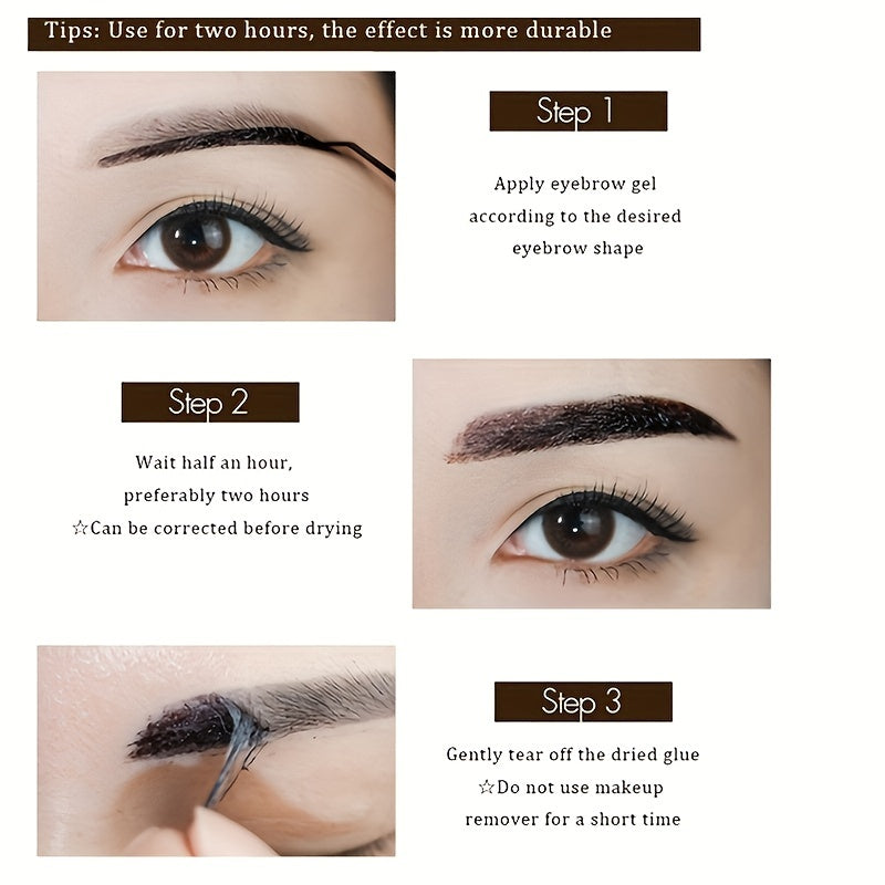 Waterproof Semi Permanent Eyebrow Pencil with Stencil Film