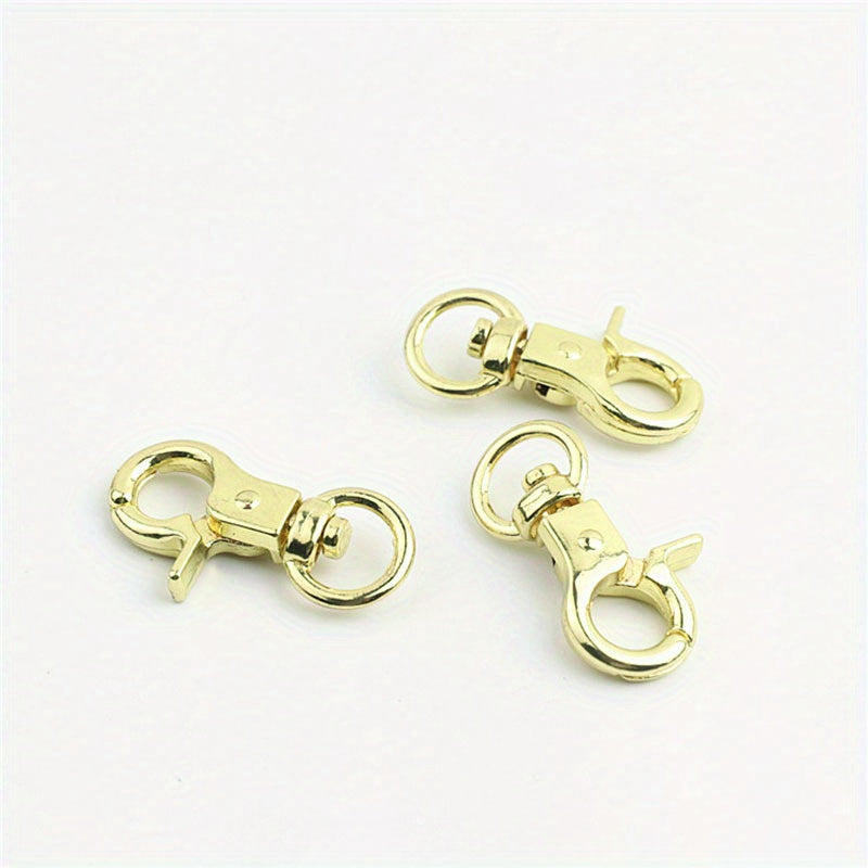 10Pcs 8mm Metal Buckle Lobster Clasps Swivel Trigger Clip Snap Hooks