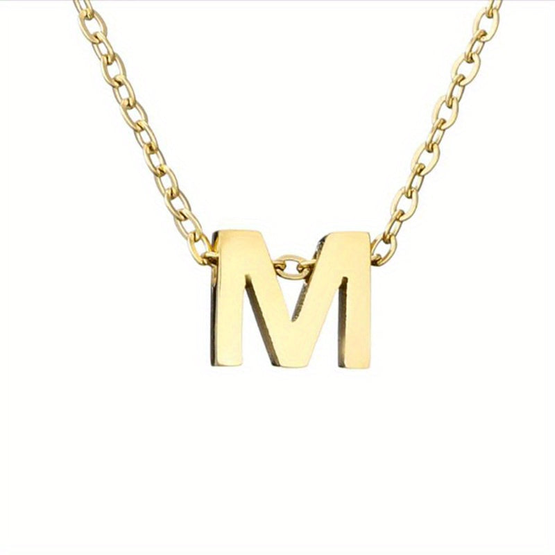 26 Letters Golden Love Initial Necklace Bridesmaid Gift