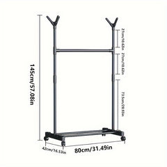 Standing Bedroom Mobile Clothes Rack Household Indoor Hat Rack