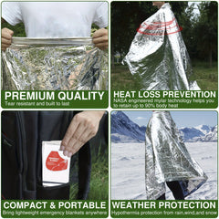 Emergency Survival Thermal Blanket for Camping Tents Sleeping Bags