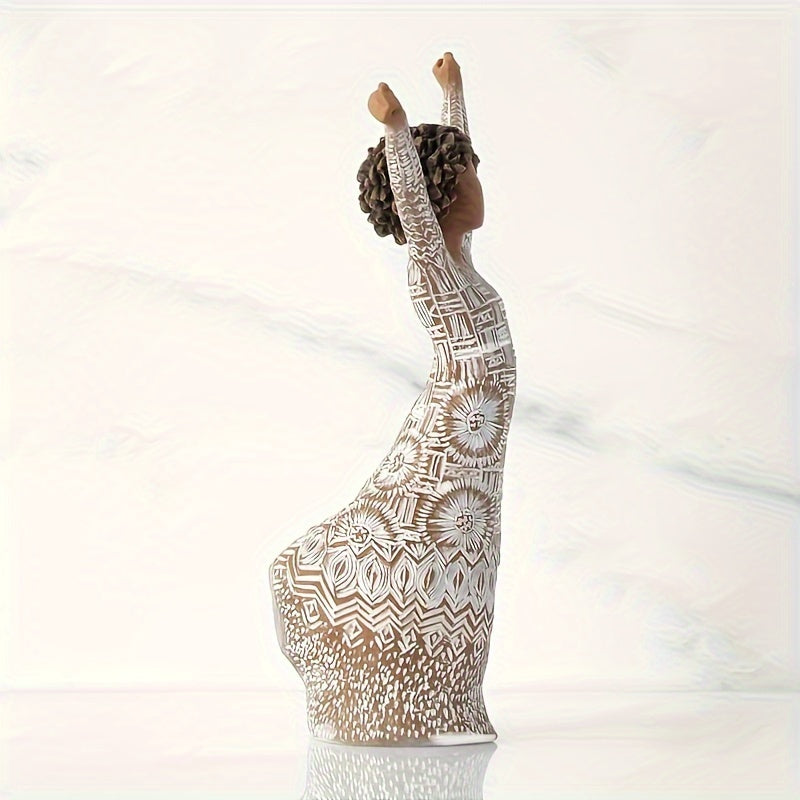 Hand Painted Dancing Girl Figure Statue Ornament