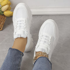 Women's Lace up Breathable Mesh Running Shoes for Walking Jogging Fitness
