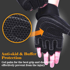 Unisex Breathable Fitness Gloves with Sunshade Closure