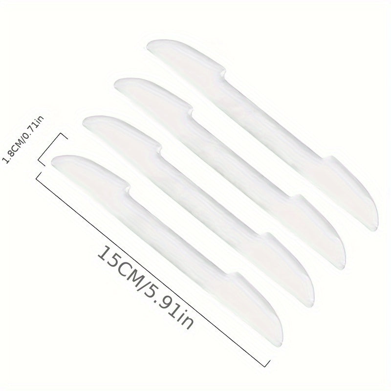 4pcs Car Door Anti-collision Protective Stickers Transparent