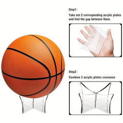 Acrylic Ball Rack For Basketball & Football Display