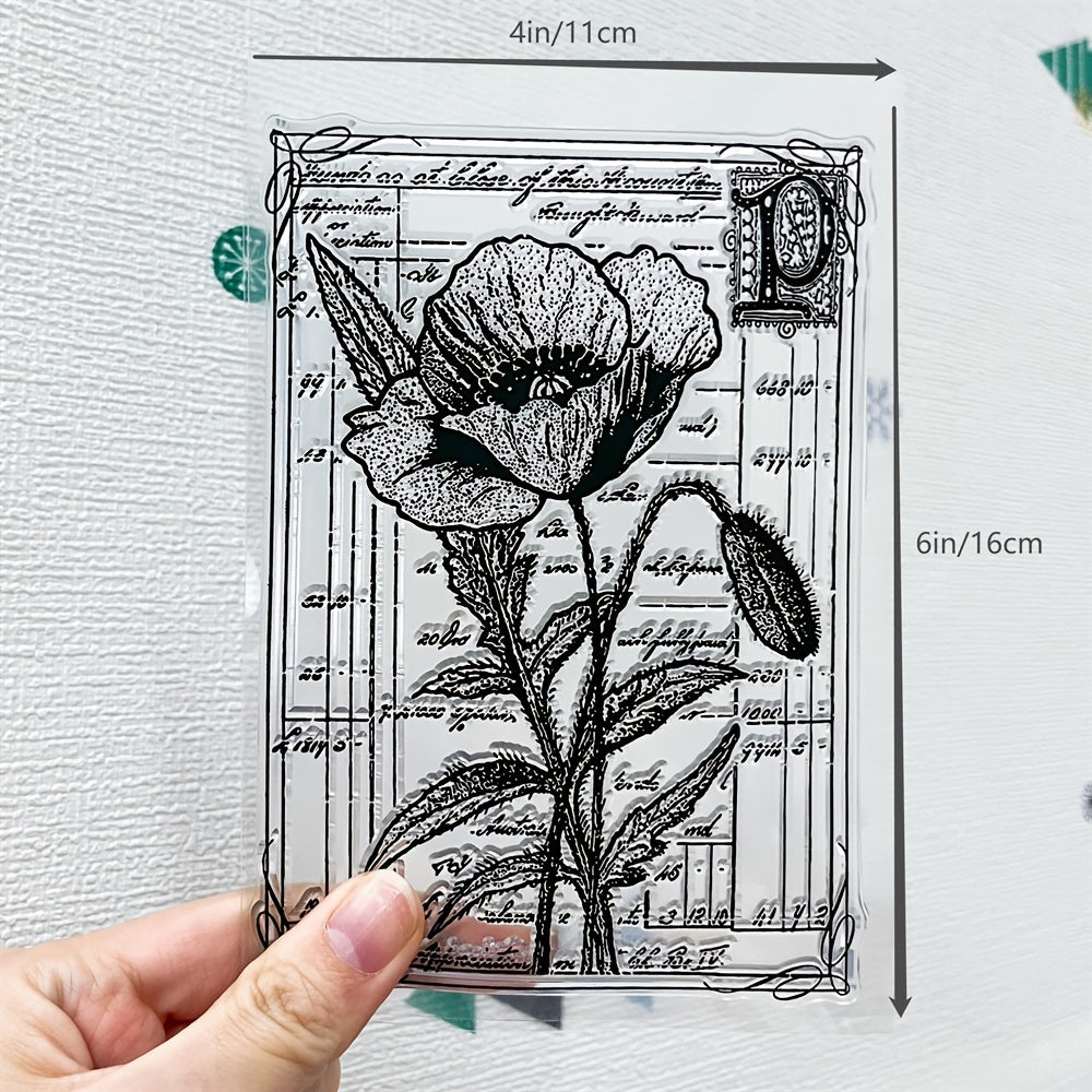Flower Background Transparent Stamps for DIY Scrapbook