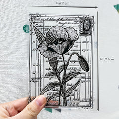 Flower Background Transparent Stamps for DIY Scrapbook