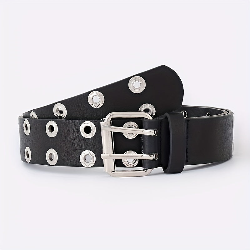 Punk Rivet PU Belts Hip Hop Dress Skirt Jeans Belts Gothic Hollow Belts
