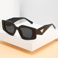 Men's Irregular Frame UV Protection Sunglasses Vintage Eyewear