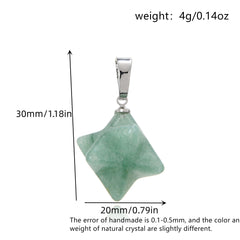 1pc Natural Crystal Pendant Amethyst Lapis Lazuli for Jewelry DIY