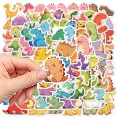 100 Dinosaur Stickers for DIY Decoration - PVC Material