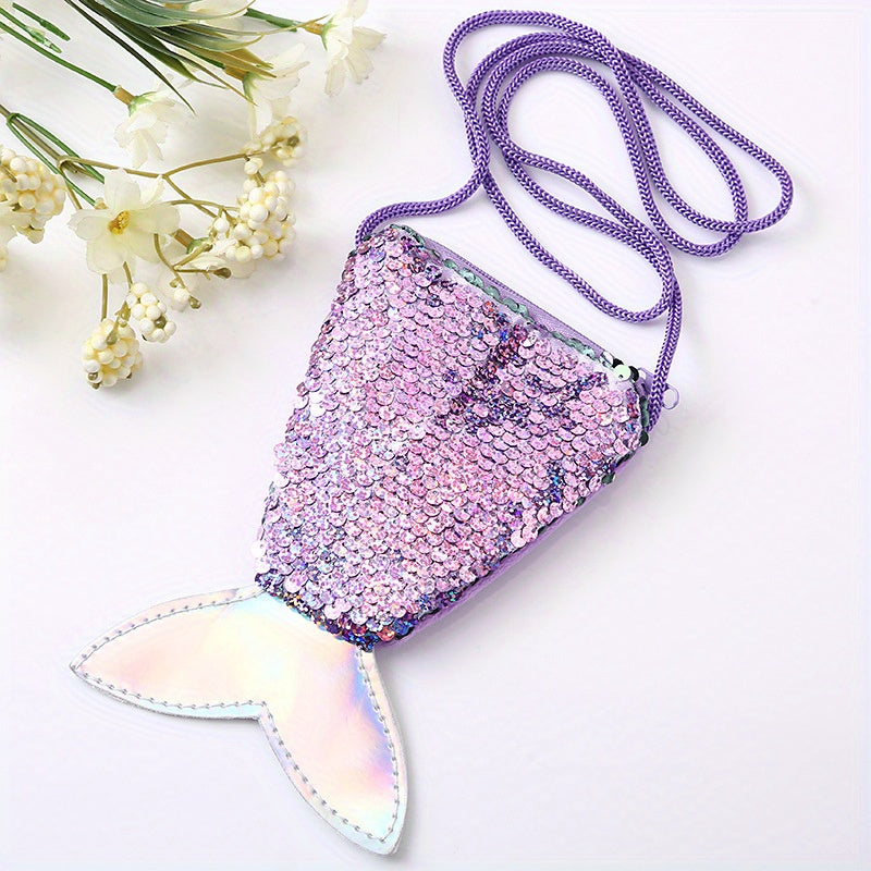 Mini Sequin Mermaid Bag Coin Purse Shoulder Crossbody Bag