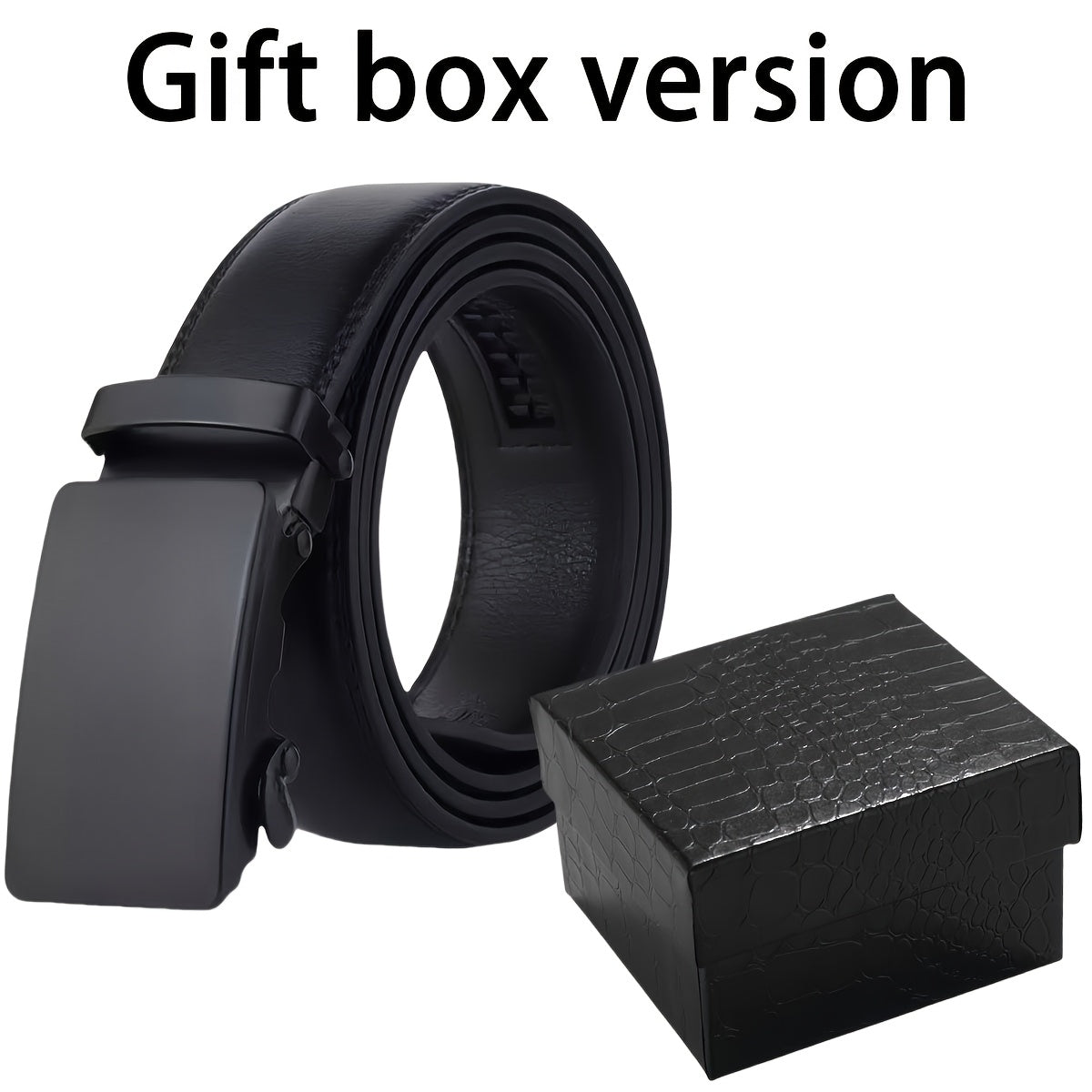 Men's Faux Leather Belt w/ Automatic Buckle for Business/Casual