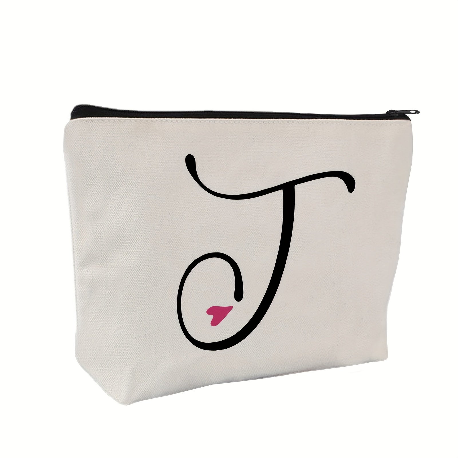 Monogram Travel Makeup Bag Roomy Cosmetic Bag With Zipper