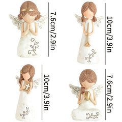 Angel Crafts Resin Praying Angels Love Heart Ornaments Home Decor