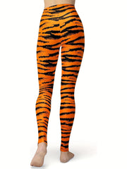  Cow Print High Waisted Yoga Leggings Tummy Control