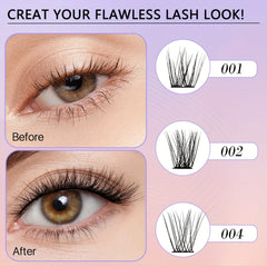 DIY Eyelash Extension Kit with 5 Clusters and Eye Glue