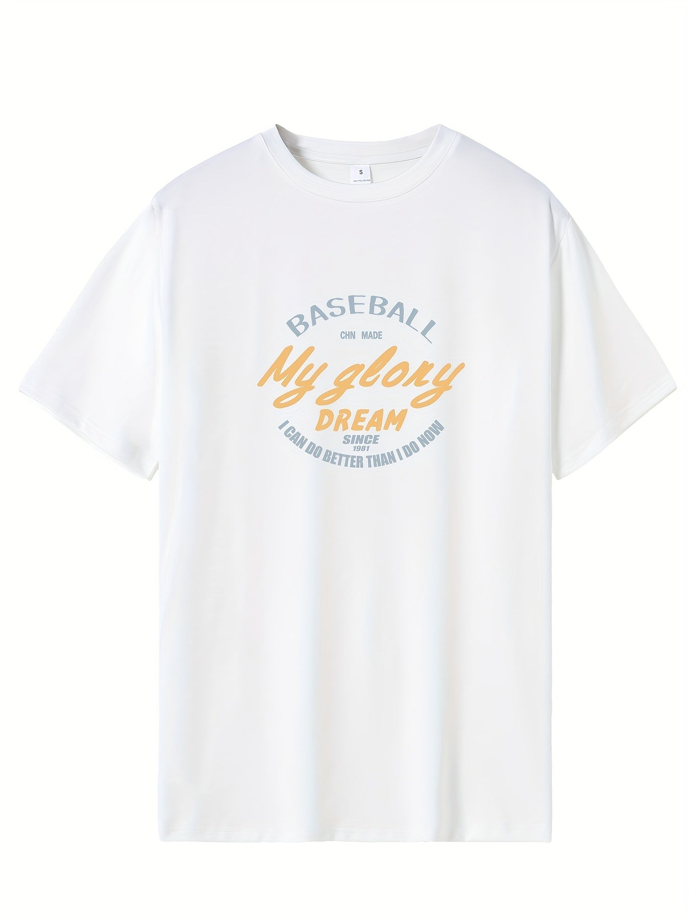 Men's Printed Leisure Sports T shirt Casual Stretch Tee Shirt