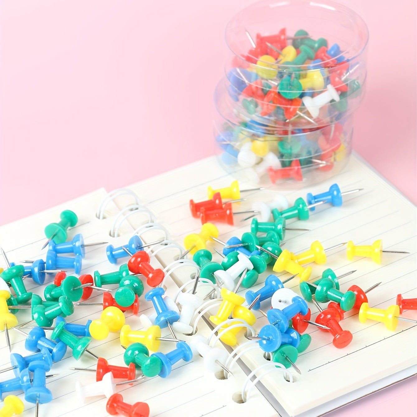 40pcs Mixed Round Push Pins for Students