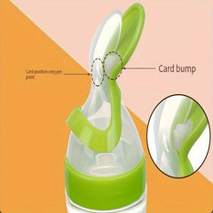 Baby Silicone Squeeze Spoon Rice Paste Feeder