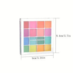 16 Colors Matte Eyeshadow Palette High Pigmented Warm Green Pink