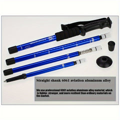Snow Trekking Pole Aluminum Alloy Hiking Stick for Outdoor Camping