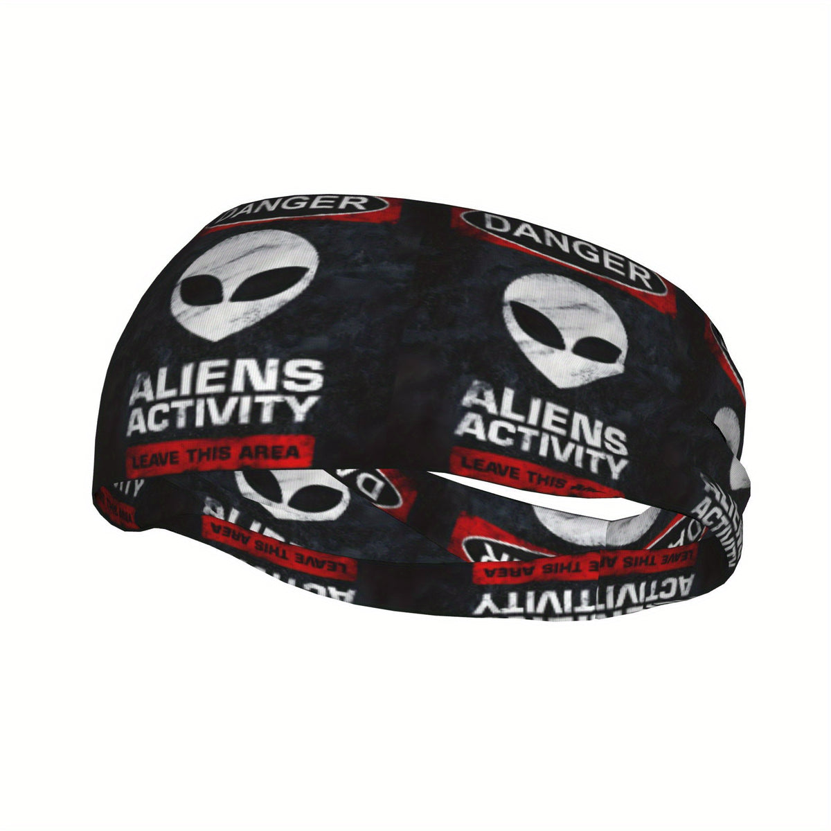 Alien Sports Headband Red Accents Aliens Graphic