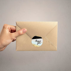 50pcs Round Thank You Stickers - 8 Styles - 2.0x0.98in - Packaging Dec