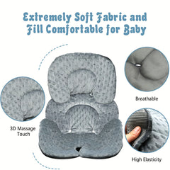 Double Sided Baby Car Seat Cushion 3D Mesh Grey Polyester Fiber Support