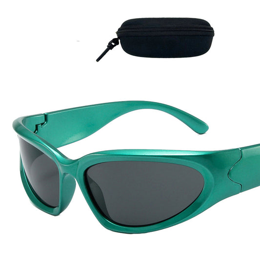 Irregular Frame Sports Sunglasses UV Protection