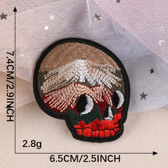 6pcs Cartoon Skull Head Embroidery Patches DIY Clothes Bag Accessories
